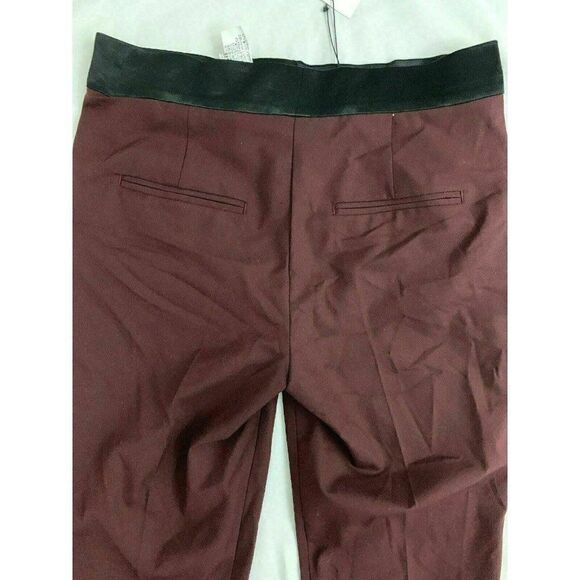 Zara Womens New Mahogany Purple Black Dress Pants Small - Picture 8 of 9